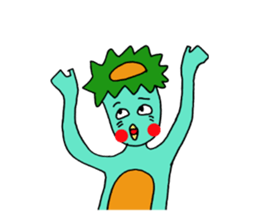 Is Kappa. The name is MOMO sticker #9518528