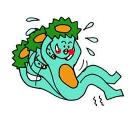 Is Kappa. The name is MOMO sticker #9518536