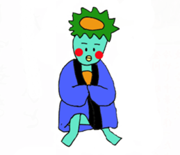 Is Kappa. The name is MOMO sticker #9518539