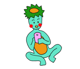 Is Kappa. The name is MOMO sticker #9518540