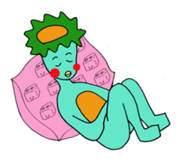 Is Kappa. The name is MOMO sticker #9518542