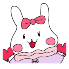 Girl rabbit.Warm my heart