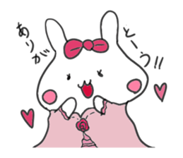 Girl rabbit.Warm my heart sticker #9518545