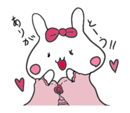 Girl rabbit.Warm my heart sticker #9518545