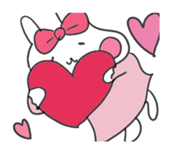 Girl rabbit.Warm my heart sticker #9518546
