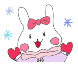 Girl rabbit.Warm my heart sticker #9518547