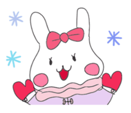 Girl rabbit.Warm my heart sticker #9518547