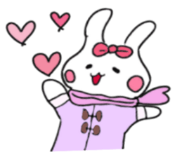 Girl rabbit.Warm my heart sticker #9518548