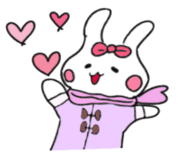 Girl rabbit.Warm my heart sticker #9518548