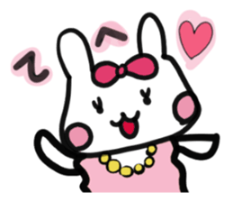 Girl rabbit.Warm my heart sticker #9518549