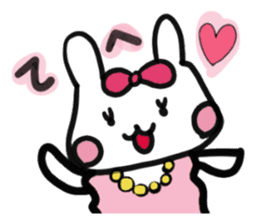 Girl rabbit.Warm my heart sticker #9518549