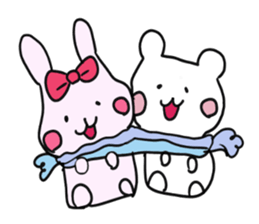 Girl rabbit.Warm my heart sticker #9518550