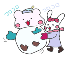 Girl rabbit.Warm my heart sticker #9518551