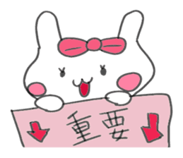 Girl rabbit.Warm my heart sticker #9518554