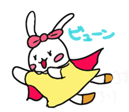 Girl rabbit.Warm my heart sticker #9518556