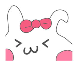 Girl rabbit.Warm my heart sticker #9518557
