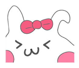 Girl rabbit.Warm my heart sticker #9518557
