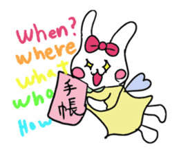 Girl rabbit.Warm my heart sticker #9518558