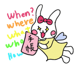 Girl rabbit.Warm my heart sticker #9518558
