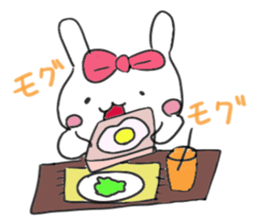 Girl rabbit.Warm my heart sticker #9518560