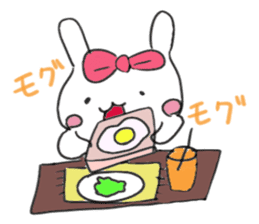 Girl rabbit.Warm my heart sticker #9518560