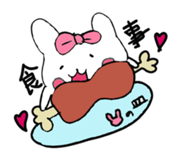 Girl rabbit.Warm my heart sticker #9518561