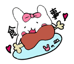 Girl rabbit.Warm my heart sticker #9518561