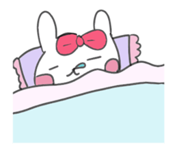 Girl rabbit.Warm my heart sticker #9518563