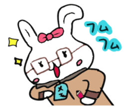 Girl rabbit.Warm my heart sticker #9518564