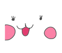 Girl rabbit.Warm my heart sticker #9518565