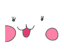 Girl rabbit.Warm my heart sticker #9518565