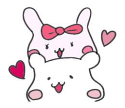 Girl rabbit.Warm my heart sticker #9518566
