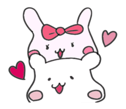 Girl rabbit.Warm my heart sticker #9518566