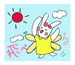 Girl rabbit.Warm my heart sticker #9518567