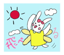 Girl rabbit.Warm my heart sticker #9518567