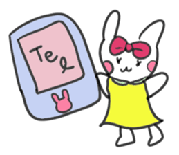 Girl rabbit.Warm my heart sticker #9518568