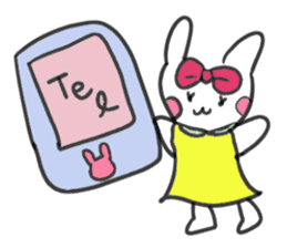 Girl rabbit.Warm my heart sticker #9518568