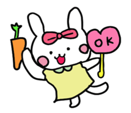 Girl rabbit.Warm my heart sticker #9518569