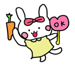 Girl rabbit.Warm my heart sticker #9518569