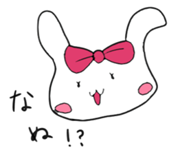 Girl rabbit.Warm my heart sticker #9518571