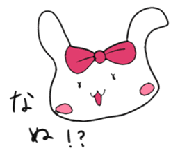 Girl rabbit.Warm my heart sticker #9518571
