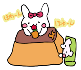 Girl rabbit.Warm my heart sticker #9518572