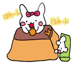 Girl rabbit.Warm my heart sticker #9518572