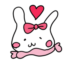 Girl rabbit.Warm my heart sticker #9518575