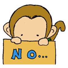 The little monkey wear a green bandana sticker #9519266