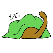 The little monkey wear a green bandana sticker #9519289