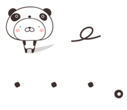 cute rabbit in panda -kanazawa- sticker #9519494