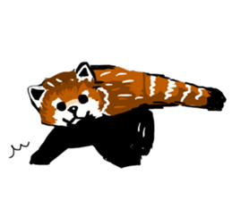 lesser panda's slow life sticker #9520045