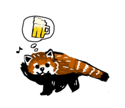 lesser panda's slow life sticker #9520046