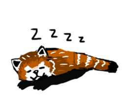 lesser panda's slow life sticker #9520048